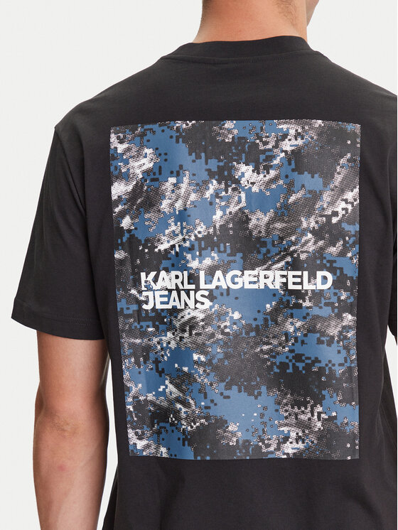 Karl Lagerfeld Jeans Karl Lagerfeld Jeans T-krekls A3M17029 Melns Regular Fit