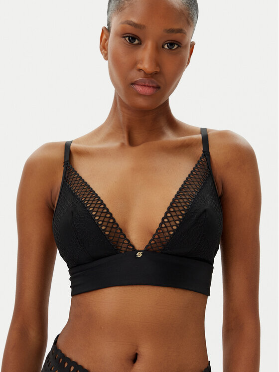 BOSS BOSS Podprsenka Bralette Eyelet 50540428 Černá