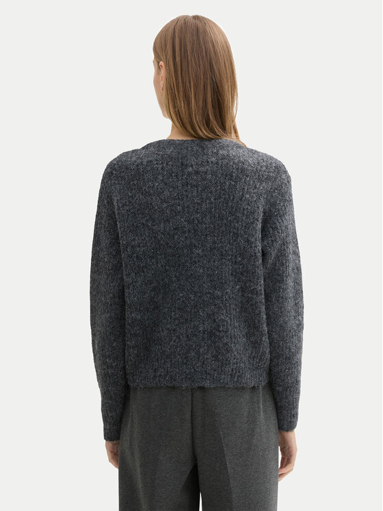 Tom Tailor Denim Tom Tailor Denim Pletena jopica 1043968 Siva Relaxed Fit