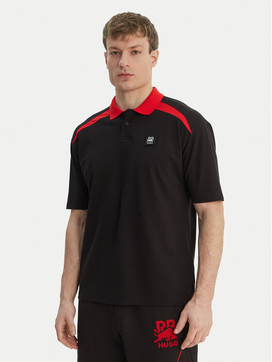 HUGO HUGO Polokošeľa Dunios_RB 50559650 Čierna Regular Fit