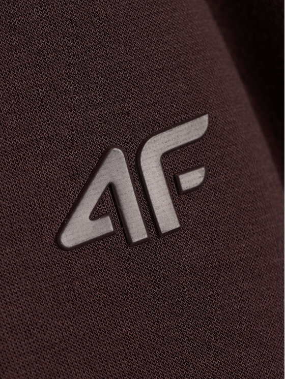 4F 4F Spodnie dresowe ESSENTIAL Brązowy ciemny Slim Fit