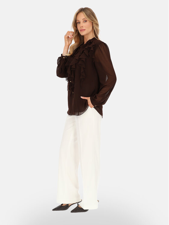 L’AF L’AF Bluzka Boho Brązowy Regular Fit