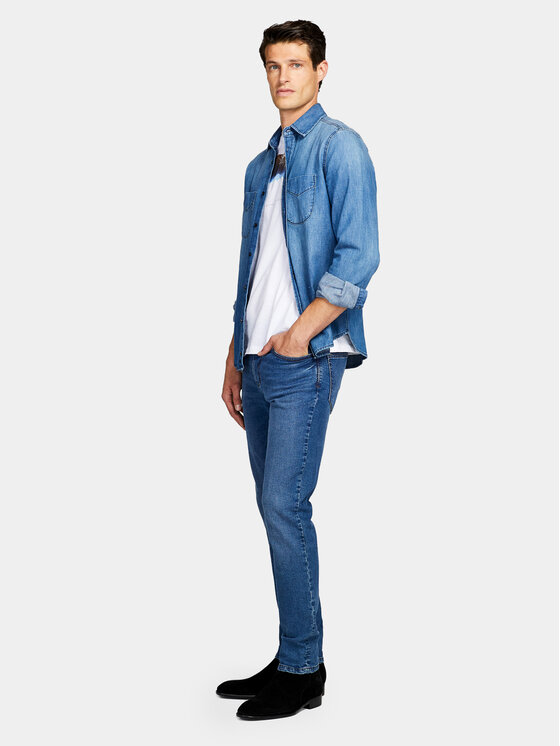Sisley Sisley Jeans hlače 4MQBSE00O Modra Slim Fit