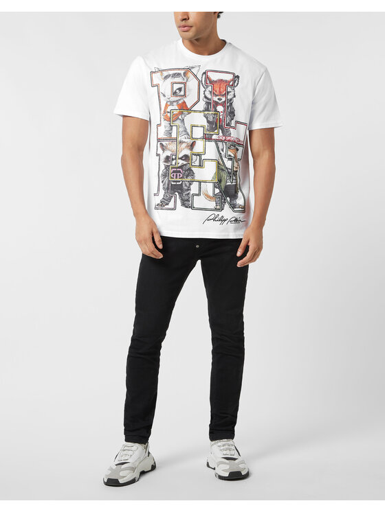 PHILIPP PLEIN PHILIPP PLEIN T-Shirt 26227 Biały Regular Fit