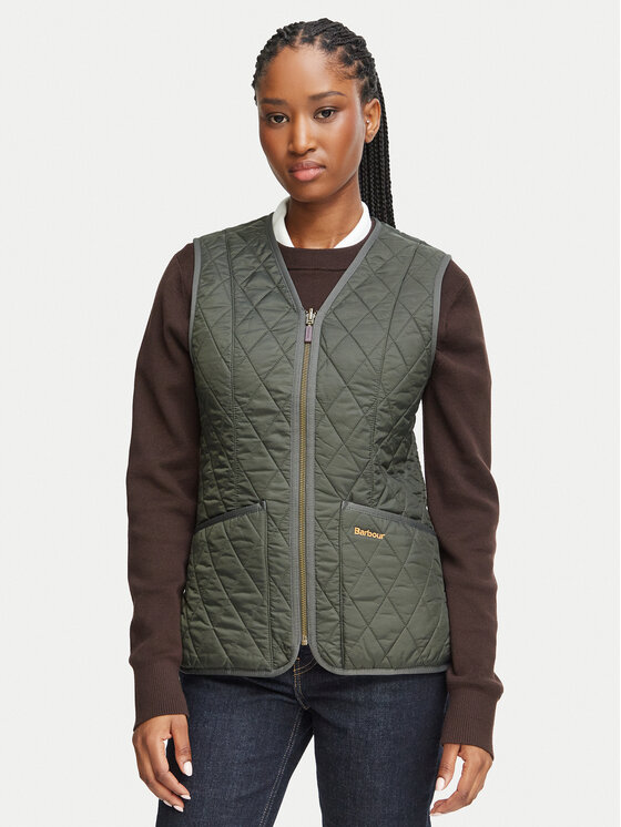Barbour Brezrokavnik Fleece Betty LLI0003OL71 Temno zelena Regular Fit