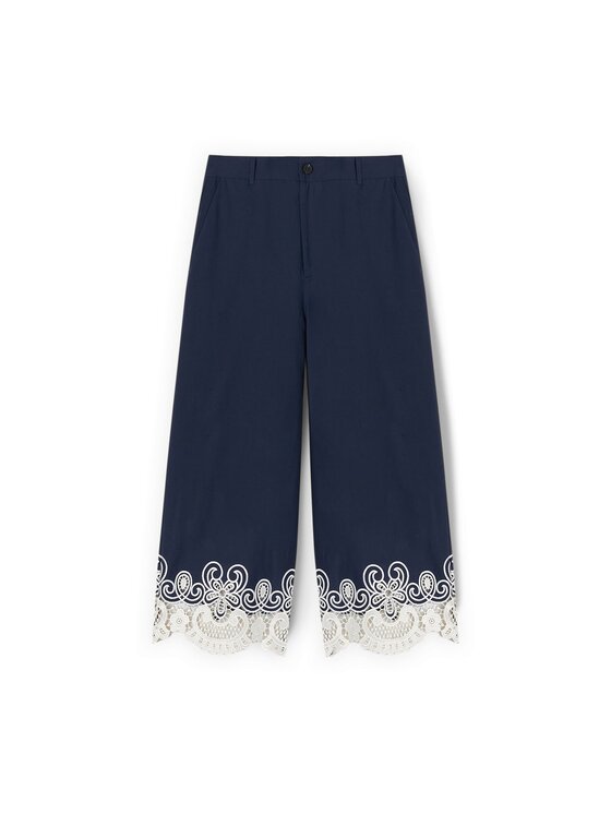 Motivi Motivi Pantaloni di tessuto P00NQ104590N034 Blu Cropp Fit