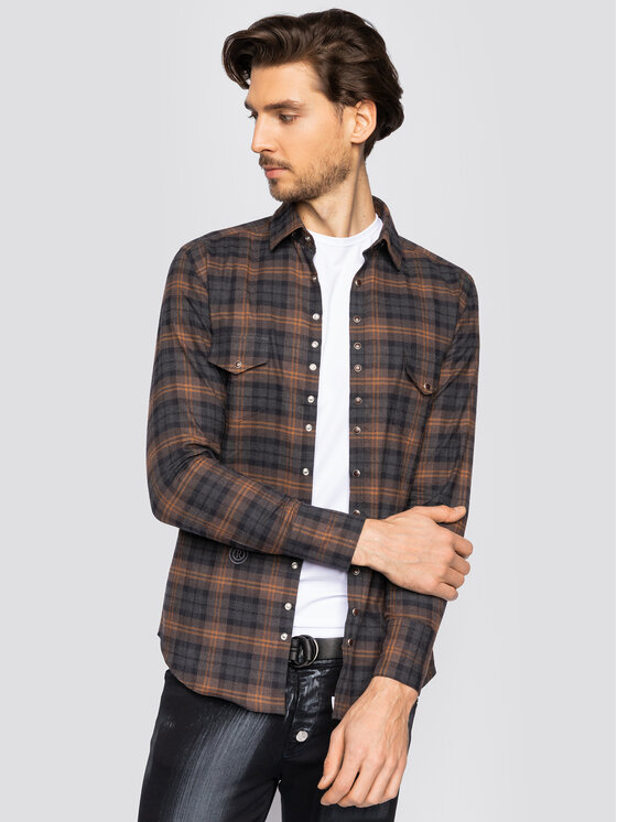 Camicia Squared 2 Multicolore Slim Fit