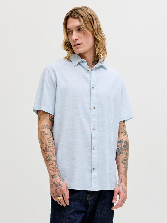 Jack & Jones Cămașă Summer 12289160 Albastru celest Regular Fit