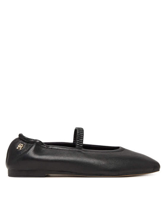 Tommy Hilfiger Tommy Hilfiger Baleríny Soft Leather Ellastic Ballerina FW0FW09245 Čierna