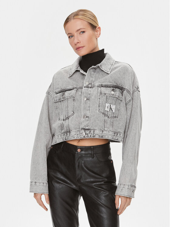 Calvin Klein Jeans Calvin Klein Jeans Джинсова куртка J20J222467 Сірий Oversize