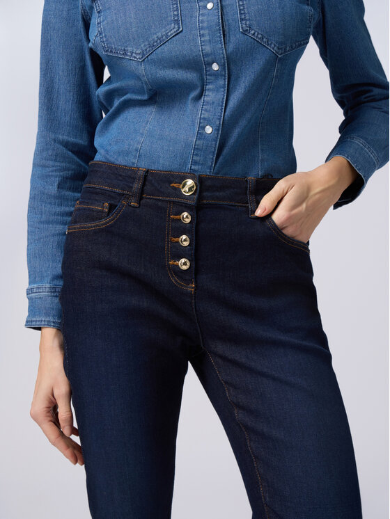 Oltre Oltre Jeansy P498R008188N034 Niebieski Regular Fit