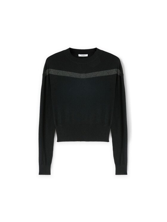 Motivi Motivi Sweter M453W003553N033 Czarny Regular Fit