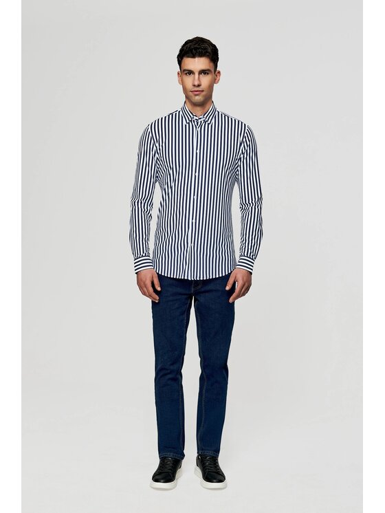 Pako Lorente Pako Lorente Koszula P26SF-1X-064 Granatowy Slim Fit