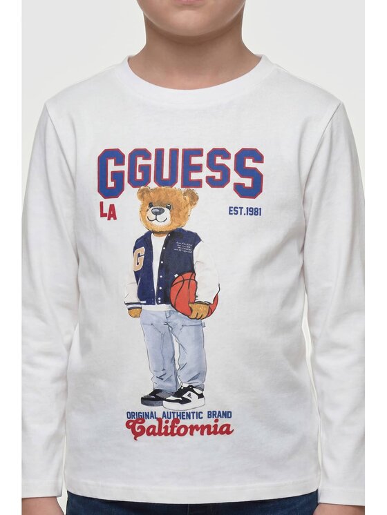 Guess Kids Guess Kids T-Shirt 183055 Biały Classic Fit