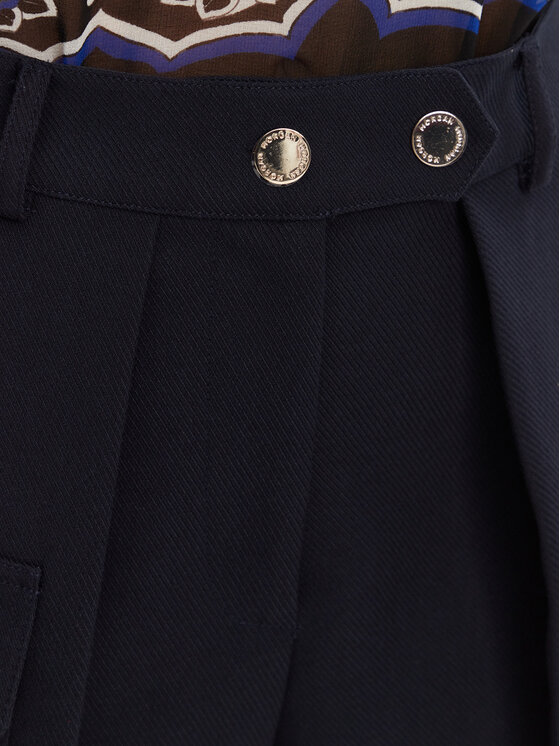 Morgan Morgan Pantaloncini di tessuto 251-SHONAU Blu scuro Straight Fit