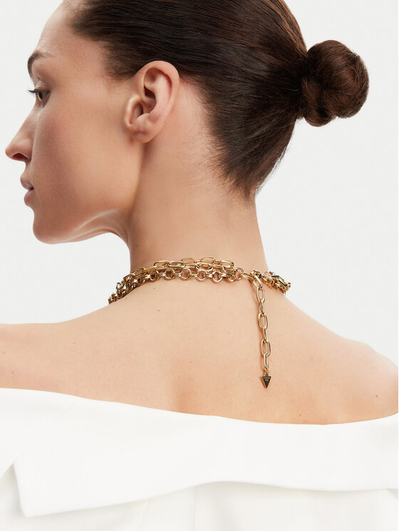 Guess Guess Ogrlica JUBN05 086JW Zlatna