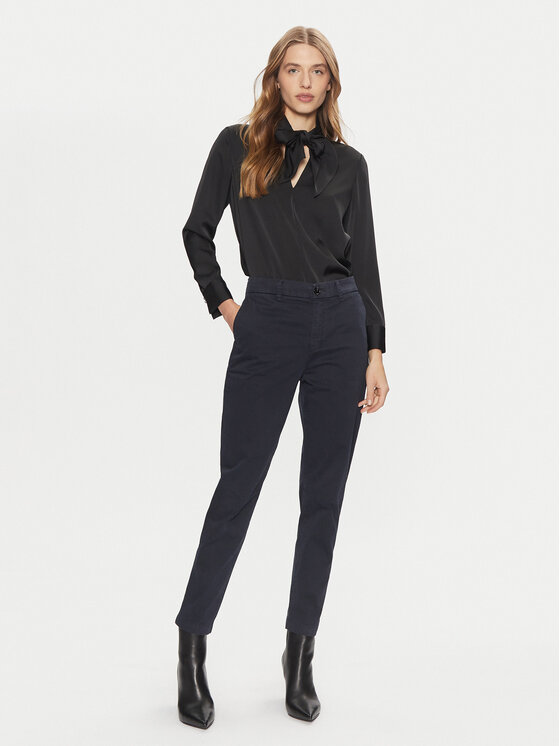 BOSS BOSS Bavlnené nohavice C_Tachini2-D 50508675 Tmavomodrá Regular Fit