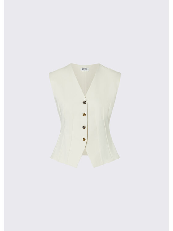 Liu Jo Liu Jo Gilet WF6413J918920704 Bianco Regular Fit