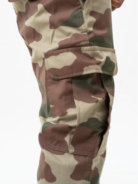 Jigga Wear Jigga Wear Spodnie cargo Spodnie Bojówki Rip-Stop Taktyczne Outdoor Militarne Moro Męskie Zielone Brązowe Camo M Khaki Regular Fit