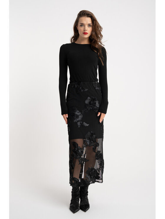 CLICK CLICK Φούστα 50-736 Μαύρο Fitted Fit