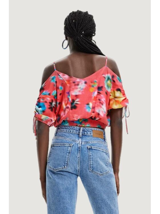 Desigual Desigual Bluzka BLUS BETTY Różowy Short Fit