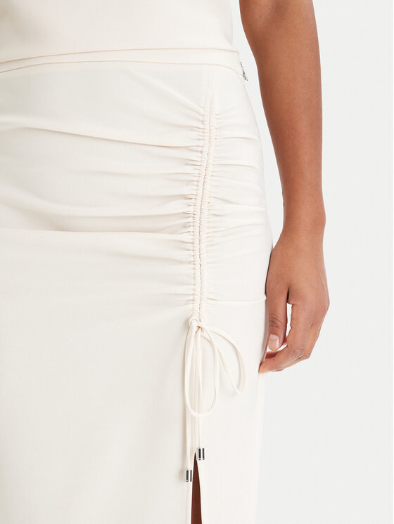 Patrizia Pepe Patrizia Pepe Fustă midi 8G0530/A701-W409 Écru Regular Fit