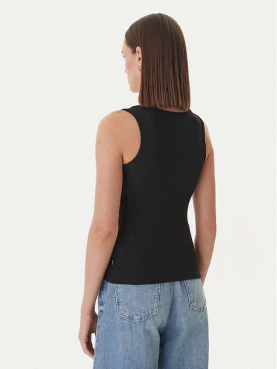 Guess Jeans Guess Jeans Top W6GPZ2 KA0H1 Čierna Slim Fit