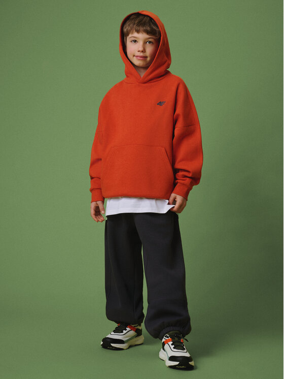 4F 4F Bluza ENJOY THE OUTDOORS Pomarańczowy Loose Fit