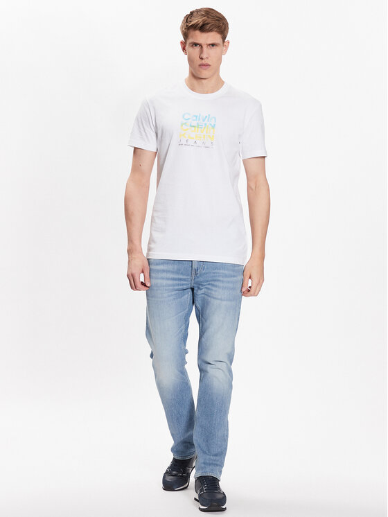 Calvin Klein Jeans Calvin Klein Jeans T-krekls J30J324208 Balts Regular Fit
