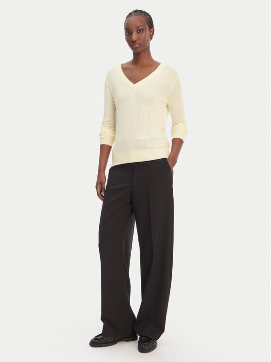 Calvin Klein Calvin Klein Svetr LV044F324G Écru Regular Fit