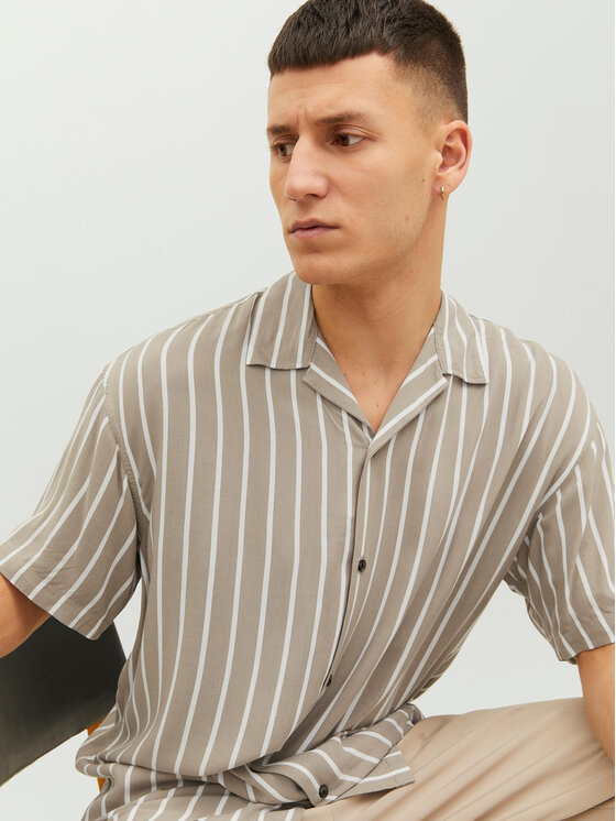 Jack & Jones Jack & Jones Риза Jeff 12220423 Бежов Relaxed Fit