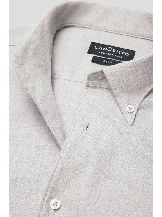 Lancerto Lancerto Koszula Marte KO073224000011 Szary Slim Fit
