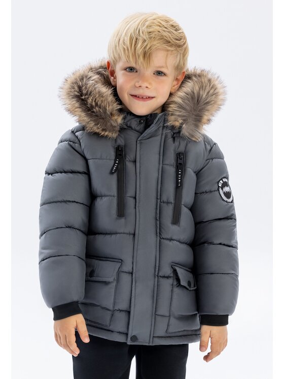MINOTI MINOTI Kurtka zimowa 19coat51 Czarny Regular Fit