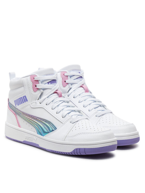 Puma Puma Sneakersy Rebound V6 Mid Bouncy Sky Jr 398725 01 Biały