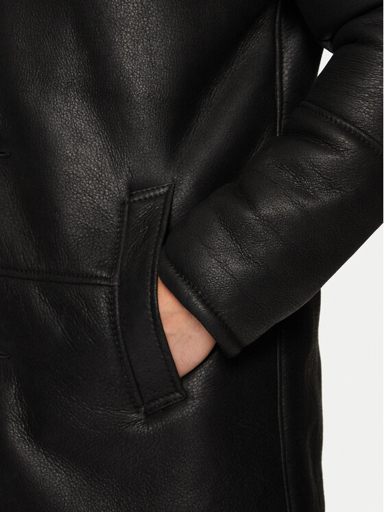 JOOP! JOOP! Natürlicher Fellmantel 17 Parton 80000662 Schwarz Regular Fit