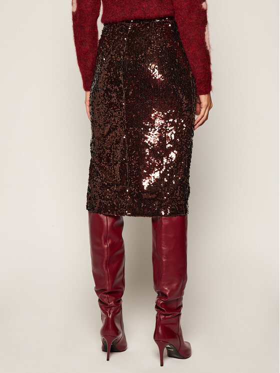 Marella Marella Midi krilo Negus 37760108 Rjava Slim Fit