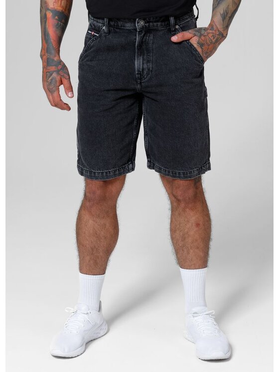 PITBULL PITBULL Szorty jeansowe Carpenter Czarny Regular Fit