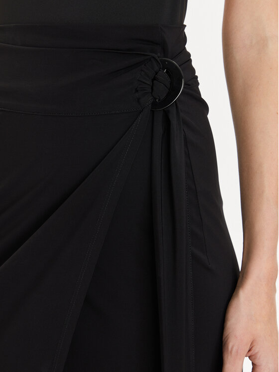 Max Mara Beachwear Max Mara Beachwear Spódnica midi Beato 2416691069 Czarny Regular Fit