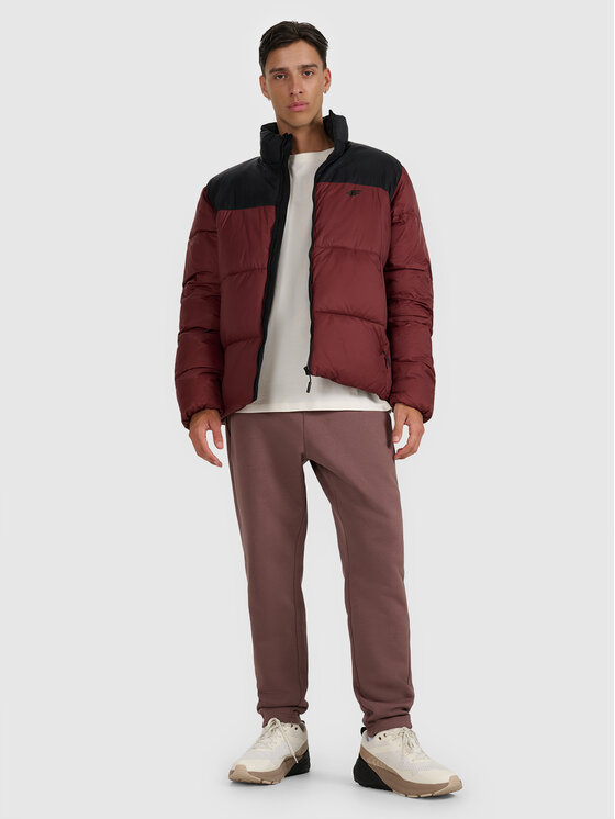4F 4F Kurtka puchowa APRES SKI Bordowy Regular Fit