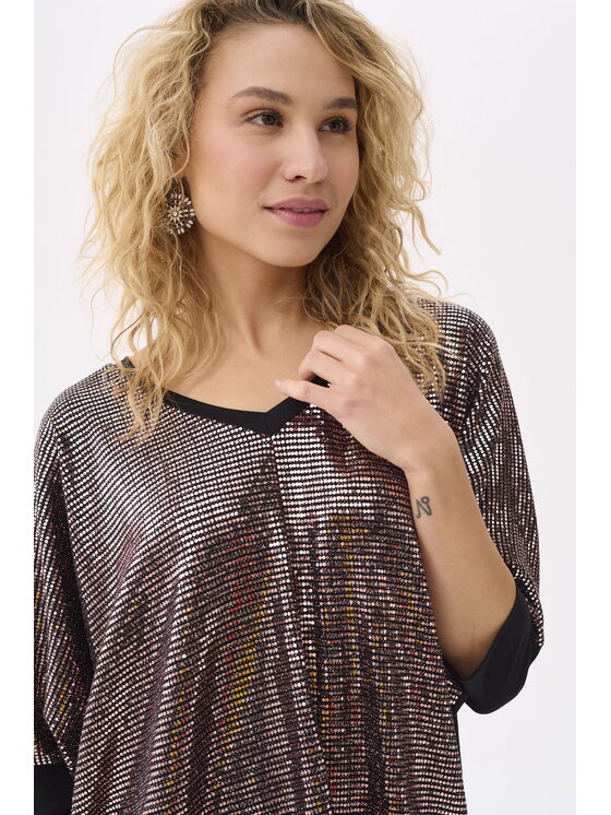 blue shadow blue shadow Bluzka Akkra BS Różowy Standard Fit