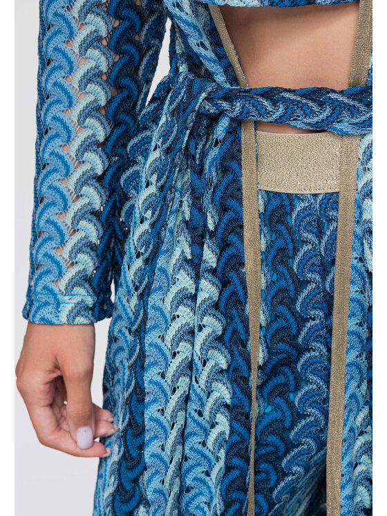 Ombre Ombre Sukienka plażowa OW-UW-E0001 Niebieski