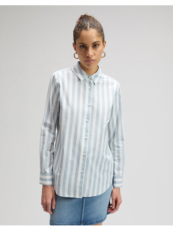 Lee Lee Koszula POCKETLESS SHIRT Biały Regular Fit