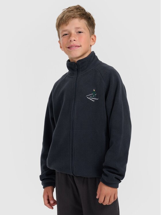 4F 4F Felpa di pile 4FJRAW25TFLEM438-31S Blu scuro Regular Fit