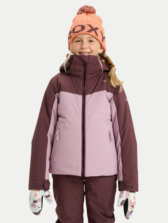 Roxy Roxy Snowboard kabát Free Jet Block ERGTJ03197 Rózsaszín Slim Fit