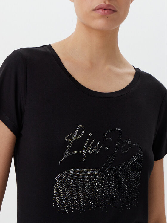Liu Jo Beachwear Liu Jo Beachwear Tričko VA5157 JS360 Čierna Regular Fit