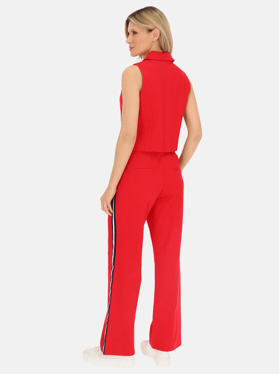 Red Button Red Button Kamizelka Zipper Czerwony Regular Fit