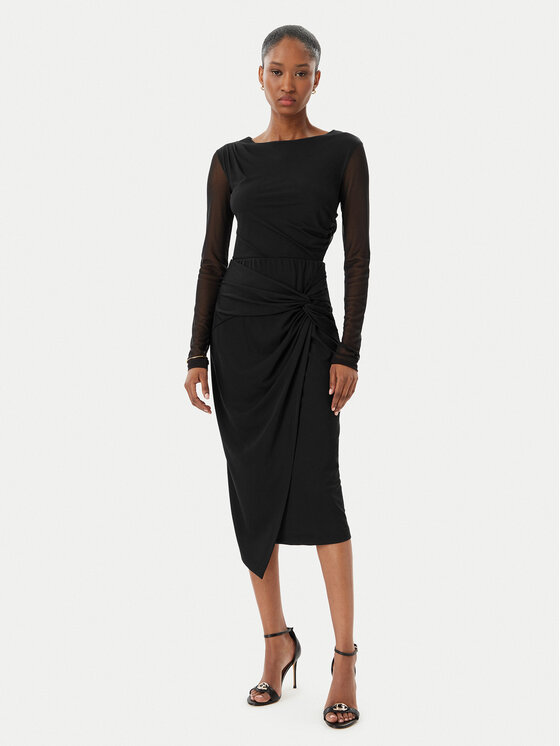 Rinascimento Rinascimento Midi suknja CFC0123489003 Crna Regular Fit