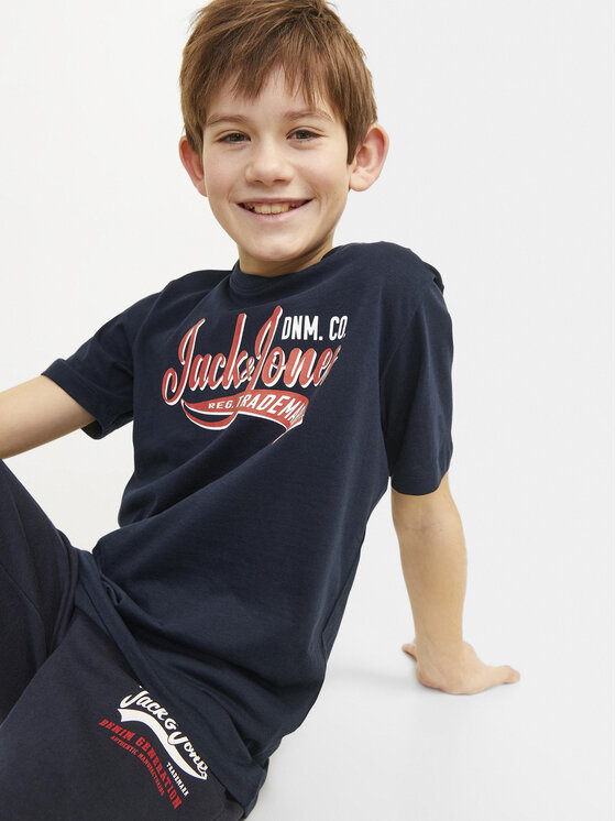 Jack & Jones Junior Jack & Jones Junior T-Shirt 12257379 Granatowy Standard Fit