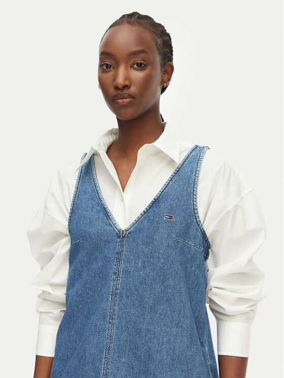 Tommy Jeans Tommy Jeans Džinsinė suknelė DW0DW22876 Mėlyna Relaxed Fit