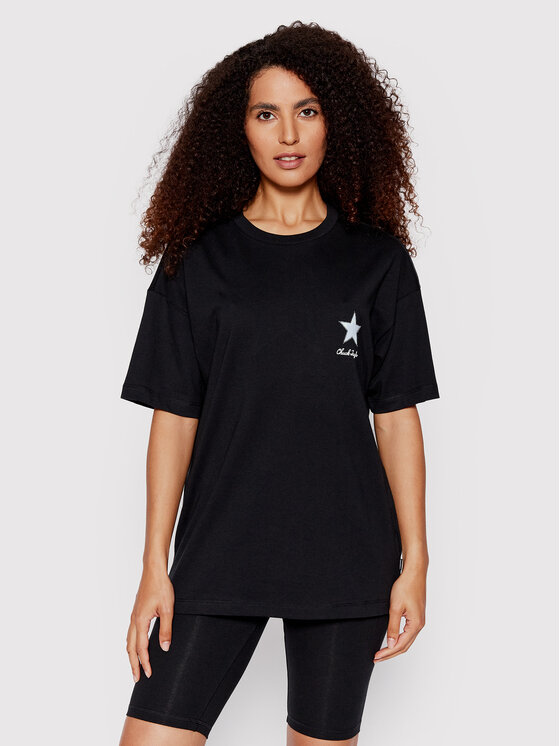 Converse Tricou 10023207-A03 Negru Loose Fit